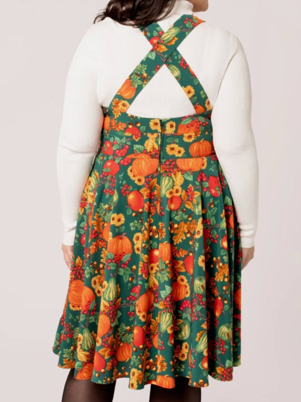 Hell Bunny Autumn Pinafore Dress Size 2XL - Picture 9 of 16